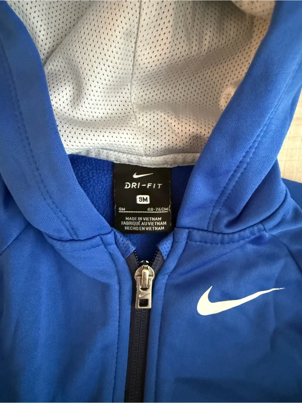Nike Blue and Navy Baby Matching Sweats Set- pants and hooded jacket- EUC- 9 mo - Picture 2 of 3